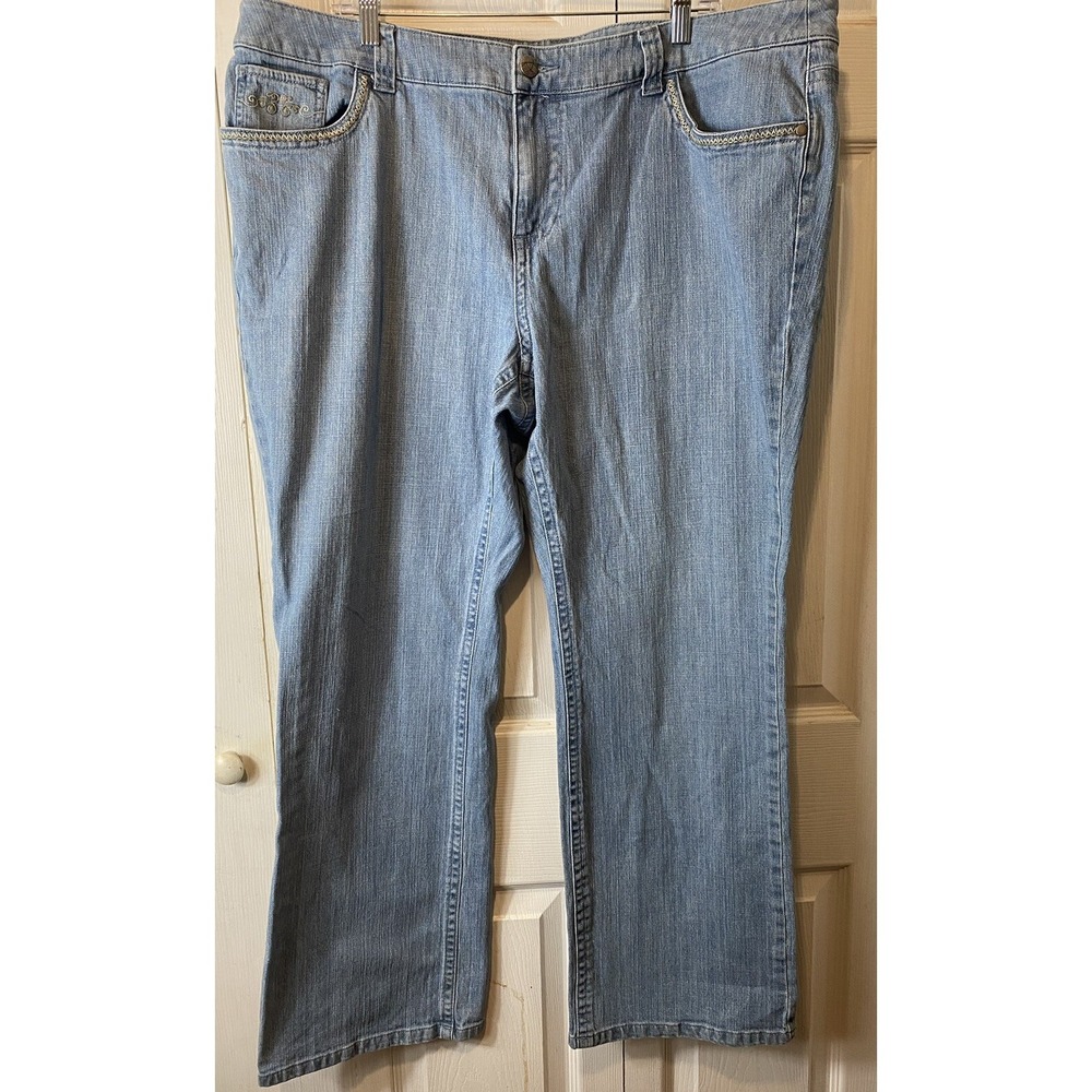 CJ Banks 24w embroidered flap pockets 24w pants jeans 44 x 30 light
